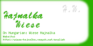 hajnalka wiese business card